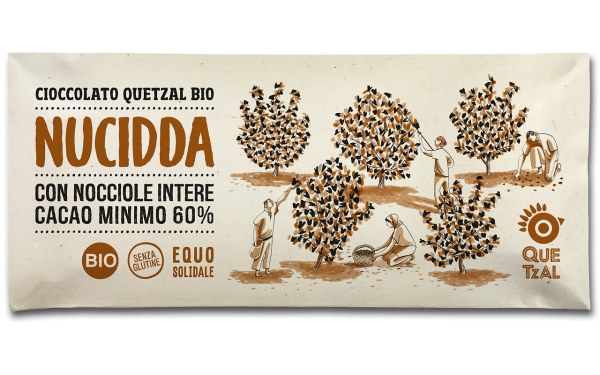 Bio-Schokolade aus Modica mit ganzen Bio-Haselnüssen, vegan, 60g