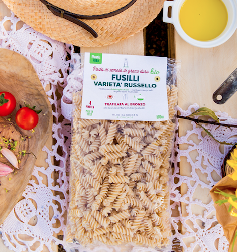 Fusilli, original sizilianische Pasta aus Bio-Hartweizengrieß, Urgetreide "Russello", vegan