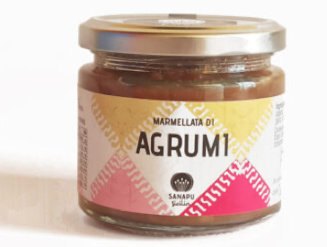 Marmellata di Agrumi: Grapefruit, Blutorange, Zitrone, 200g, vegan