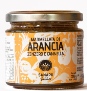 Marmellata di Arancia, Zenzero e Cannella: Orange, Ingwer & Zimt, 200g, vegan