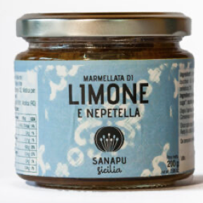 Marmellata di Limone e Nepetella: Zitrone & wilde Bergminze, 200g, vegan