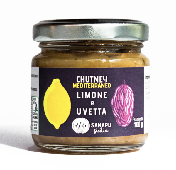 Sizilianisches, mediterranes Chutney aus Zitronen & Sultaninen, 100g, vegan