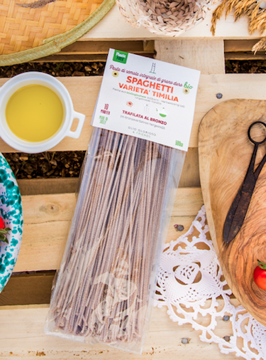 Spaghetti, original sizilianische Pasta aus Bio-Vollkorn-Hartweizengrieß, Urgetreide Timilia, vegan